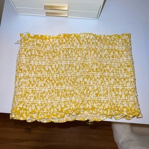 Yellow smock crop top never worn